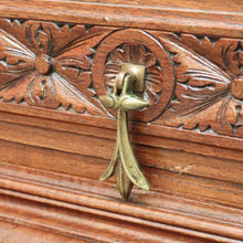 Load image into Gallery viewer, x SOLD Antique French Armoire, Antique Brittany Oak and Mirror 2 Door Wardrobe Cupboard. B10253