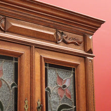 Load image into Gallery viewer, Antique Sideboard, French Oak and Lead Light Two Height Sideboard Hall Cabinet B10864