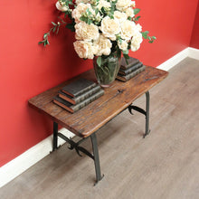 Load image into Gallery viewer, x SOLD Vintage French Spanish Medieval Style Coffee Table, Hand Forged Iron and Oak. B9943