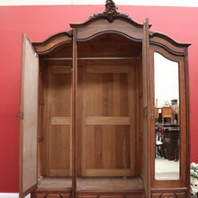 Load image into Gallery viewer, x SOLD Antique French Armoire, French Oak and Mirror Three Door Breakfront Wardrobe B11115