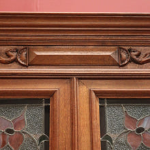 Load image into Gallery viewer, Antique Sideboard, French Oak and Lead Light Two Height Sideboard Hall Cabinet B10864