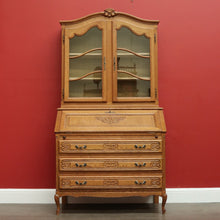 Load image into Gallery viewer, x SOLD Vintage French Secretaire Bureau, Chest of Drawers Bookcase Desk Pull out Slides B10470