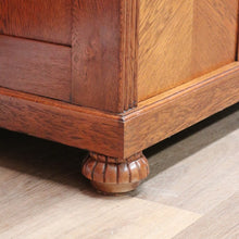 Load image into Gallery viewer, x SOLD Antique French Sideboard, Art Deco Oak 2 Drawer Drinks Cupboard, Hall Cabinet B10685