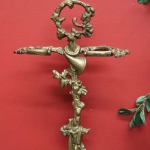 Load image into Gallery viewer, x SOLD Antique French Brass Umbrella Holder with Resting Dog, Horn, Hunting Scene. B9830