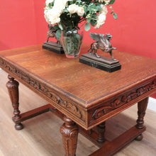 Load image into Gallery viewer, x SOLD Antique French Desk, Stretcher Base Desk or Table for Four. Antique Office Desk B10870