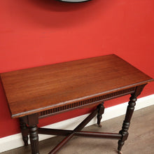 Load image into Gallery viewer, x SOLD Antique English Hall Table, English Walnut Cross Stretcher Lounge, Sofa Table. B10405