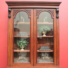 Load image into Gallery viewer, x SOLD Antique English Bookcases English Mahogany c1880 2 Height Bookcase China Cabinet. B9853