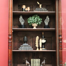 Load image into Gallery viewer, x SOLD Antique French Bookcase China Cabinet, Antique Walnut Glass Door Hall Cupboard. B10250