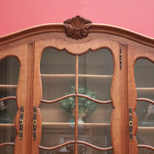Load image into Gallery viewer, X SOLD Antique Vintage French Oak Bookcase or China Cabinet, Glass Door, and Drawers. B11270