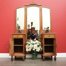 Load image into Gallery viewer, x SOLD Dressing Table, Antique French Oak and Bevelled Mirror Dressing Table Dresser B10469