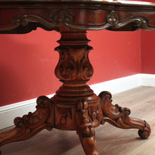 Load image into Gallery viewer, x SOLD Antique English Burr Walnut Kitchen or Dining Table for 4, Centre or Foyer Table B11153