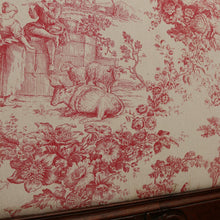 Load image into Gallery viewer, x SOLD Antique French Oak Mirror, Mantle Mirror, French Trumeau Mirror, Toile Fabric B10746