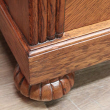 Load image into Gallery viewer, x SOLD Antique French Sideboard, Art Deco Oak 2 Drawer Drinks Cupboard, Hall Cabinet B10685