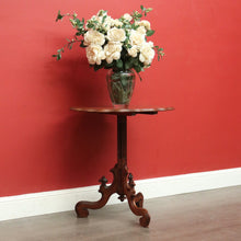Load image into Gallery viewer, x SOLD Antique French Mahogany Gothic Church Loo Table, Side Table, Wine Table. B9800