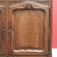 Load image into Gallery viewer, x SOLD Vintage French Oak with 4 Carved Doors 2 drawers Bookcase China Display Cabinet B10699