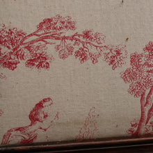 Load image into Gallery viewer, x SOLD Antique French Oak Mirror, Mantle Mirror, French Trumeau Mirror, Toile Fabric B10746