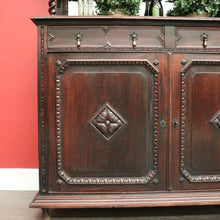 Load image into Gallery viewer, x SOLD Antique French Oak Sideboard 2 Height Cabinet Cupboard, one of 2. B10213