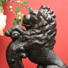 Load image into Gallery viewer, x SOLD Heavy Antique English Rampant Lion Door Stop Cast Iron Door Stop of Rampant Lion