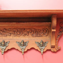 Load image into Gallery viewer, x SOLD Antique French Coat Rack, Oak and Brass Umbrella Holder, Scarf and Hat Rack B10779