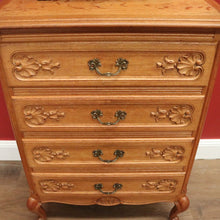 Load image into Gallery viewer, x SOLD Vintage Chest of Drawers, French 4 Drawer Hall Cabinet Cupboard, Lingerie Chest B10954