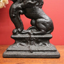 Load image into Gallery viewer, x SOLD Heavy Antique English Rampant Lion Door Stop Cast Iron Door Stop of Rampant Lion