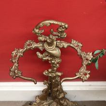 Load image into Gallery viewer, x SOLD Antique French Brass Umbrella Holder with Resting Dog, Horn, Hunting Scene. B9830
