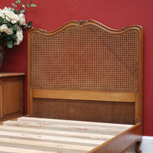 Load image into Gallery viewer, x SOLD Antique French Single Bed, Oak and Cane Bed. Bedhead, Foot, Side Rails Slats 3/3. B11266