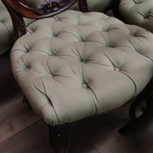 Load image into Gallery viewer, x SOLD Set of 6 Antique English Dining Chairs, Mahogany Balloon Back Kitchen Chairs B10796
