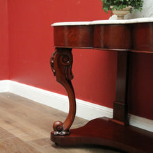 Load image into Gallery viewer, x SOLD Antique English Washstand, Mahogany and Marble Top Hall Table, Console Table B11101