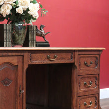 Load image into Gallery viewer, x SOLD Antique French Desk, French Oak Office Desk, Desk with Drawers and Cupboard B10851