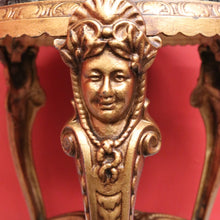 Load image into Gallery viewer, x SOLD Antique Italian Lamp Table Side Table, Gilt Cast Iron Marble Jardinière Stand B10480