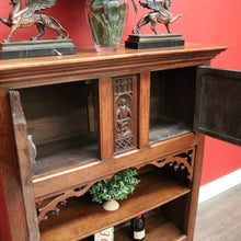 Load image into Gallery viewer, x SOLD Antique French Sacrament Cabinet, Church, Court Cabinet, Sideboard Bookcase Oak. B10330