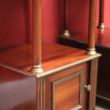 Load image into Gallery viewer, x SOLD Pair of Antique Bedside Tables, French Walnut, Gilt Brass Lamp Tables, Bedsides B11124