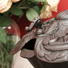 Load image into Gallery viewer, x SOLD Antique French Cast Iron Coal Scuttle Magazine Holder Kindling Holder Fire Tool. B10019