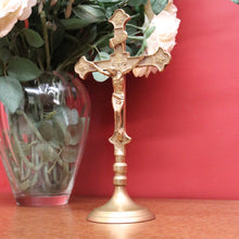 Load image into Gallery viewer, x SOLD Vintage Altar Crucifix, French Cross Vintage French Brass Crucifix, Christ Jesus B10899