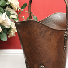 Load image into Gallery viewer, x SOLD Antique French Brass Bucket, Coal Scuttle, Fuel Bucket, Jardinière, Delft Handle B10293