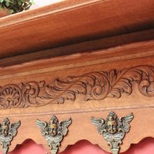 Load image into Gallery viewer, x SOLD Antique French Coat Rack, Oak and Brass Umbrella Holder, Scarf and Hat Rack B10779