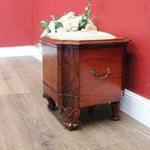 Load image into Gallery viewer, x SOLD Antique English Sewing Box, Walnut, Burr Walnut Knitting Cabinet, Footstool Seat B11001