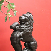 Load image into Gallery viewer, x SOLD Heavy Antique English Rampant Lion Door Stop Cast Iron Door Stop of Rampant Lion