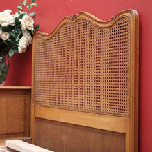 Load image into Gallery viewer, x SOLD Antique French Single Bed, Oak and Cane Bed. Bedhead, Foot, Side Rails Slats 3/3. B11266