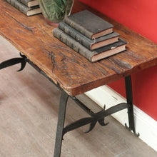 Load image into Gallery viewer, x SOLD Vintage French Spanish Medieval Style Coffee Table, Hand Forged Iron and Oak. B9943