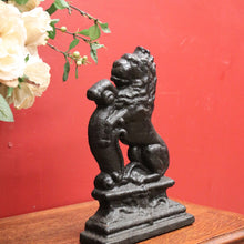 Load image into Gallery viewer, x SOLD Heavy Antique English Rampant Lion Door Stop Cast Iron Door Stop of Rampant Lion
