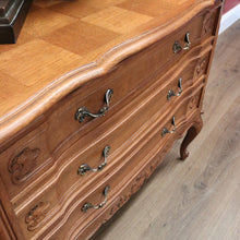 Load image into Gallery viewer, x SOLD Vintage French Chest of Drawers, Square Parquetry Top Chest of 3 Drawers B10905