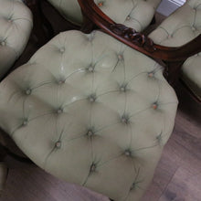 Load image into Gallery viewer, x SOLD Set of 6 Antique English Dining Chairs, Mahogany Balloon Back Kitchen Chairs B10796