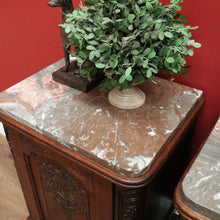 Load image into Gallery viewer, x SOLD Antique French Lamp Tables with Marble Tops, Bedside Cabinets, Hall Cupboards B10640
