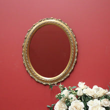 Load image into Gallery viewer, x SOLD Vintage Gilt Frame Mirror, Wall Mirror. Italian Gilt Timber Plaster Oval Mirror B11059