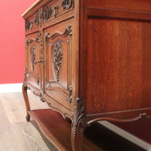 Load image into Gallery viewer, x SOLD Antique French Sideboard, Oak and Marble Top French Two Drawer Hall Cupboard B10879