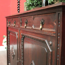 Load image into Gallery viewer, x SOLD Antique French Oak Sideboard 2 Height Cabinet Cupboard, one of 2. B10213