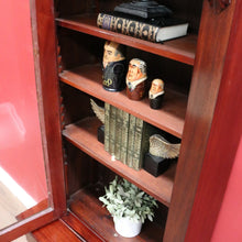 Load image into Gallery viewer, x SOLD Antique English Bookcase English Mahogany 2 Height Narrow Bookcase China Cabinet B10650