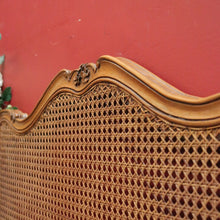 Load image into Gallery viewer, x SOLD Antique French Single Bed, Oak and Cane Bed. Bedhead, Foot, Side Rails Slats 3/3. B11266